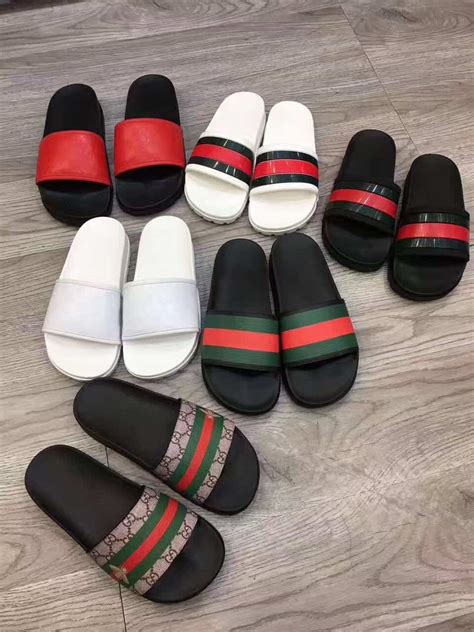 fake gucci supreme slides|how to authenticate gucci shoes.